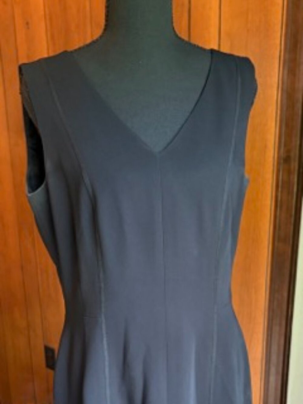 Vintage Casual Corner Black Sleeveless Suit Dress